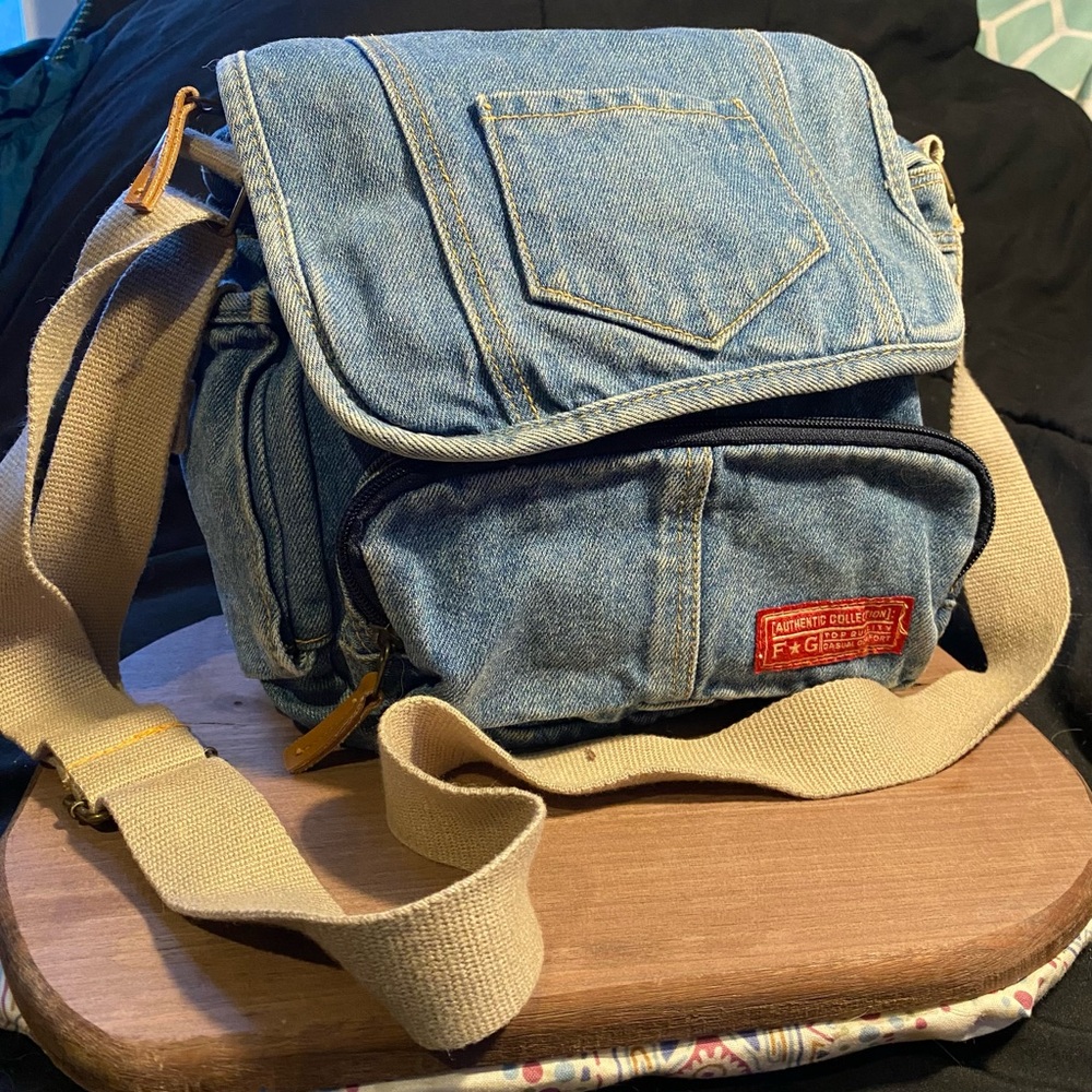Faded Glory Denim Crossbody Bag/Satchel